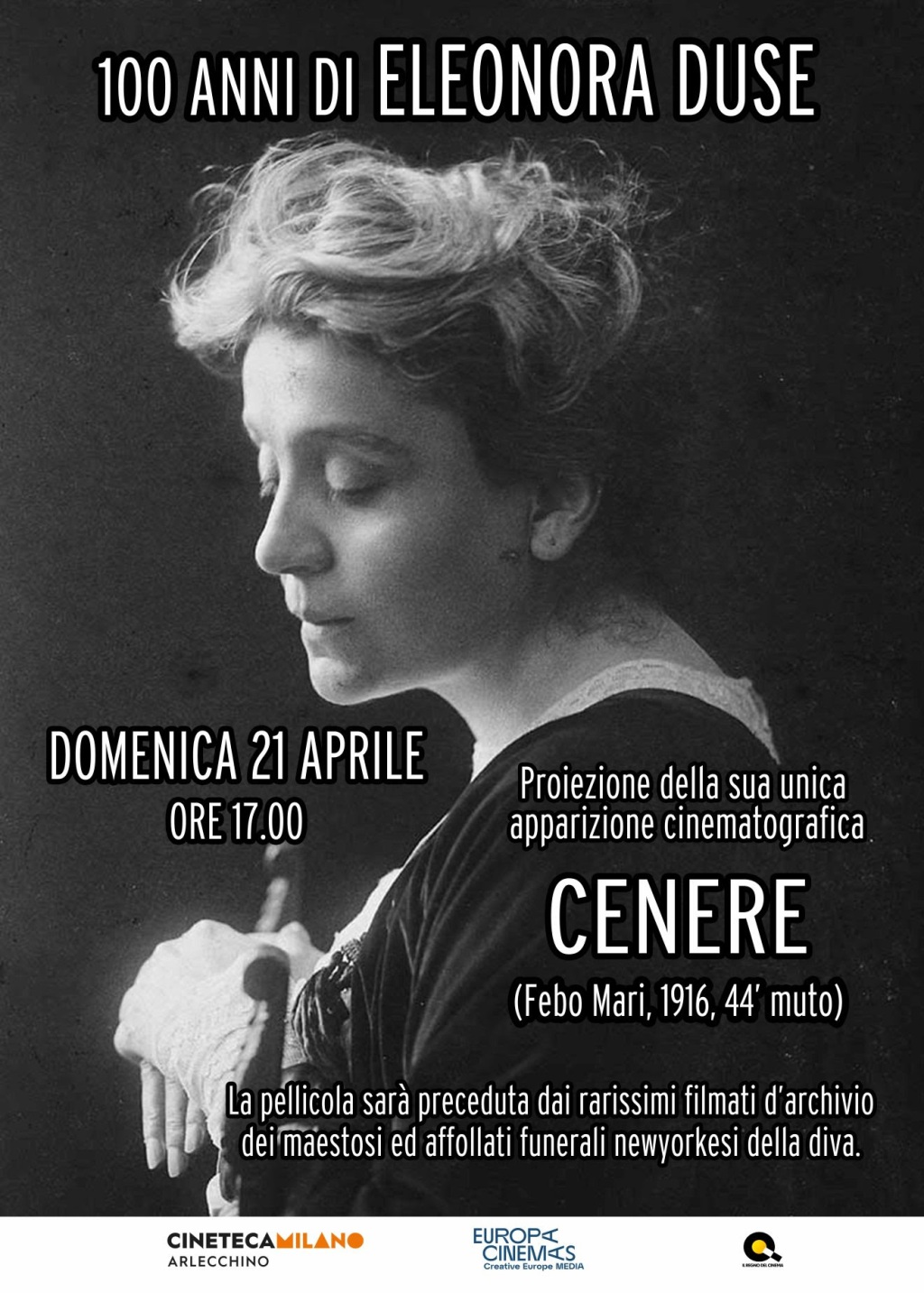 Cineteca Milano ricorda Eleonora Duse